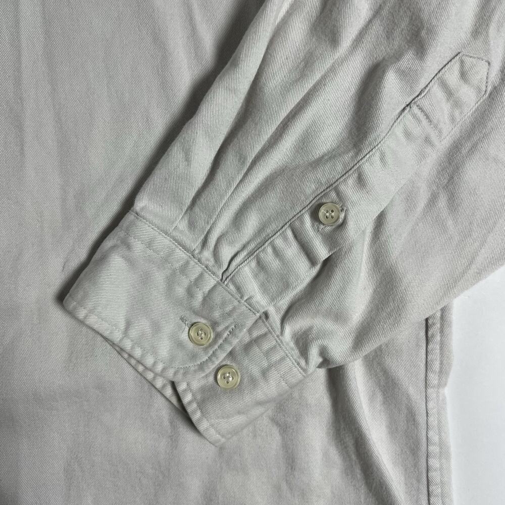 Hunt Club Men's White Solid Woven Cotton Button-Down Shirt Long Sleeve XL - Picture 4 of 9